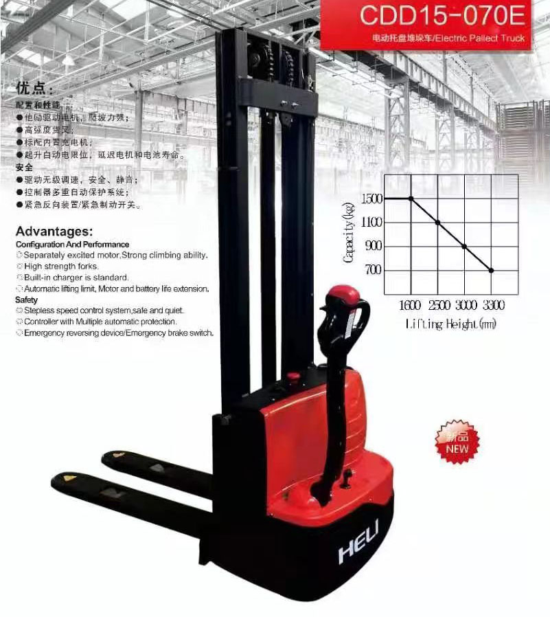 合力電動(dòng)托盤堆垛車CDD15-070E